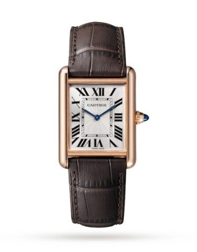 Cartier Tank Louis Cartier Women Automatic White Leather Watch