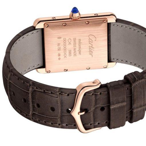 Cartier Tank Louis Cartier Women Automatic White Leather Watch - Image 4