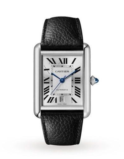 Cartier Tank Must Men Automatic Silver Calf Watch