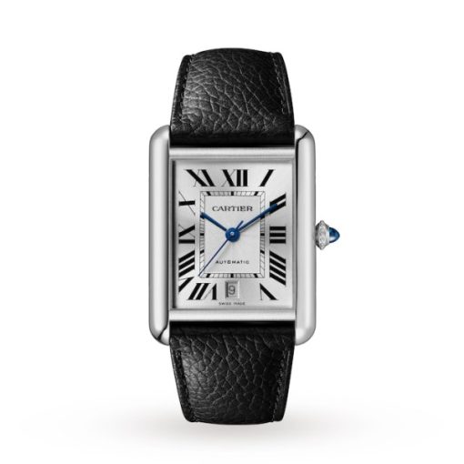 Cartier Tank Must Men Automatic Silver Calf Watch