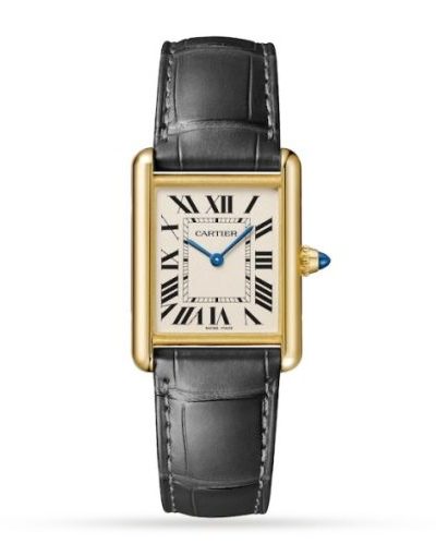 Cartier Tank Louis Men Quartz White Alligator Watch