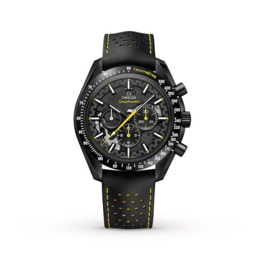 Omega Speedmaster Men Automatic Black Leather Watch