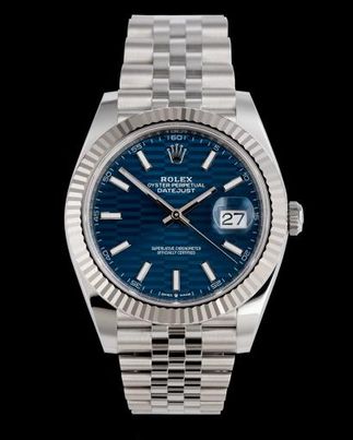 Datejust 41mm blue dial Fluted Motif jubilee