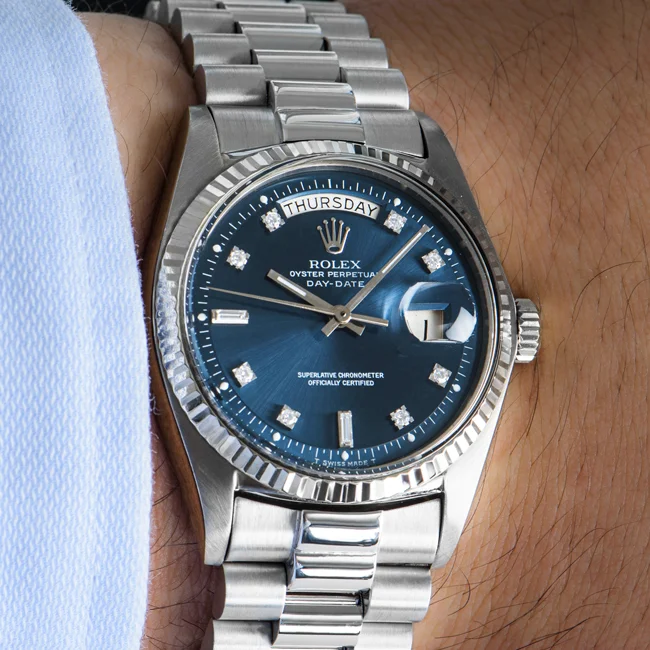 ROLEX DAY-DATE VINTAGE 36mm BLUE DIAMOND - Image 3