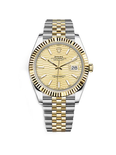 Datejust 41mm Champagne Fluted Motif Index Dial Jubilee