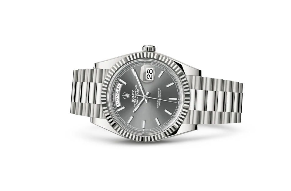 DAY-DATE 40 mm stainless steel grey dial - Image 2