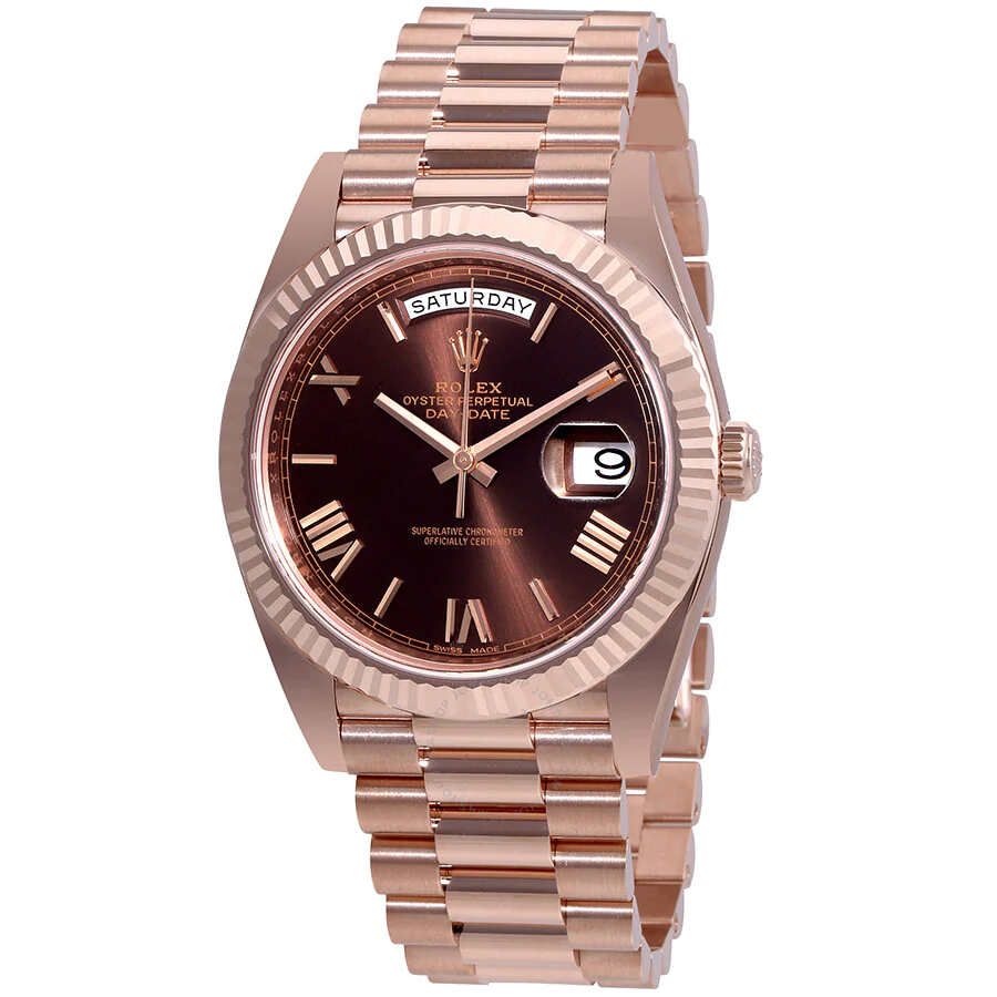 Rolex Day-Date Rose Gold Chocolate Dial 41mm - Image 2